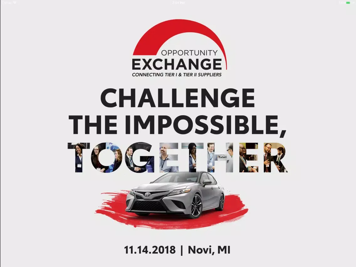 Screenshot di Toyota Exchanges iPad 