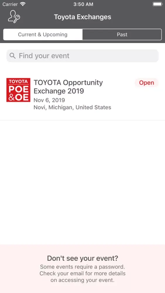 Screenshot di Toyota Exchanges