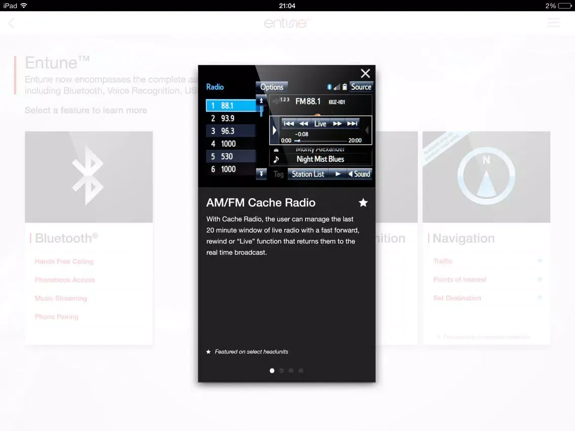 Tangkapan skrin Entune Audio Simulator iPad 