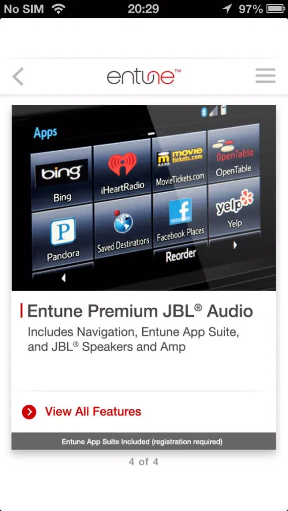 Tangkapan skrin Entune Audio Simulator