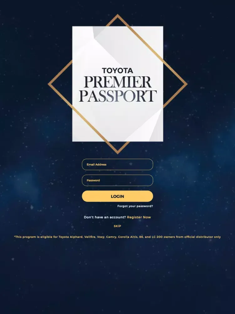 Screenshot di Toyota Premier iPad 