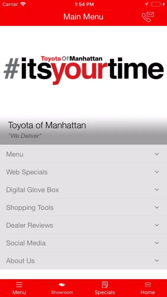 Capturas de pantalla de Toyota of Manhattan MLink