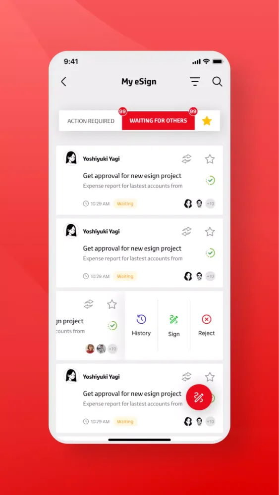 Zrzuty ekranu TMV Esign