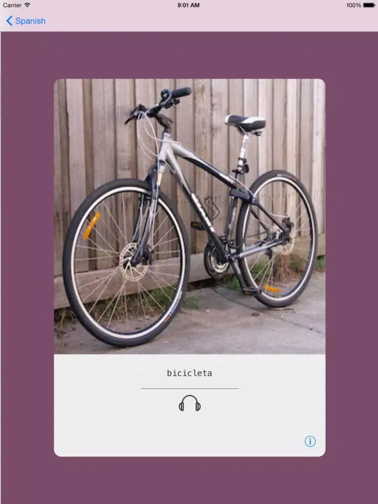 Learning Spanish (European) Basic 400 Words iPad 应用截图