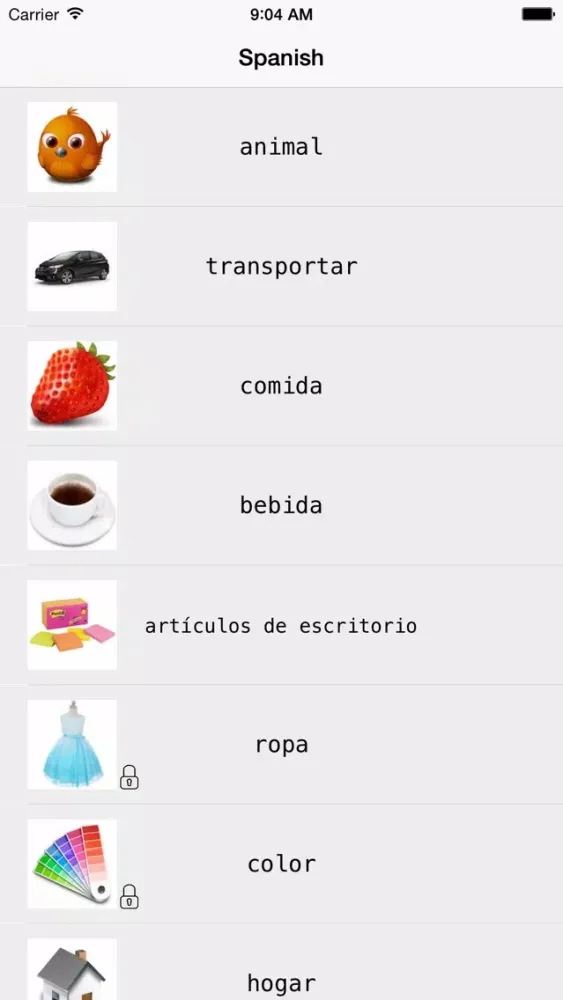 Learning Spanish (European) Basic 400 Words应用截图