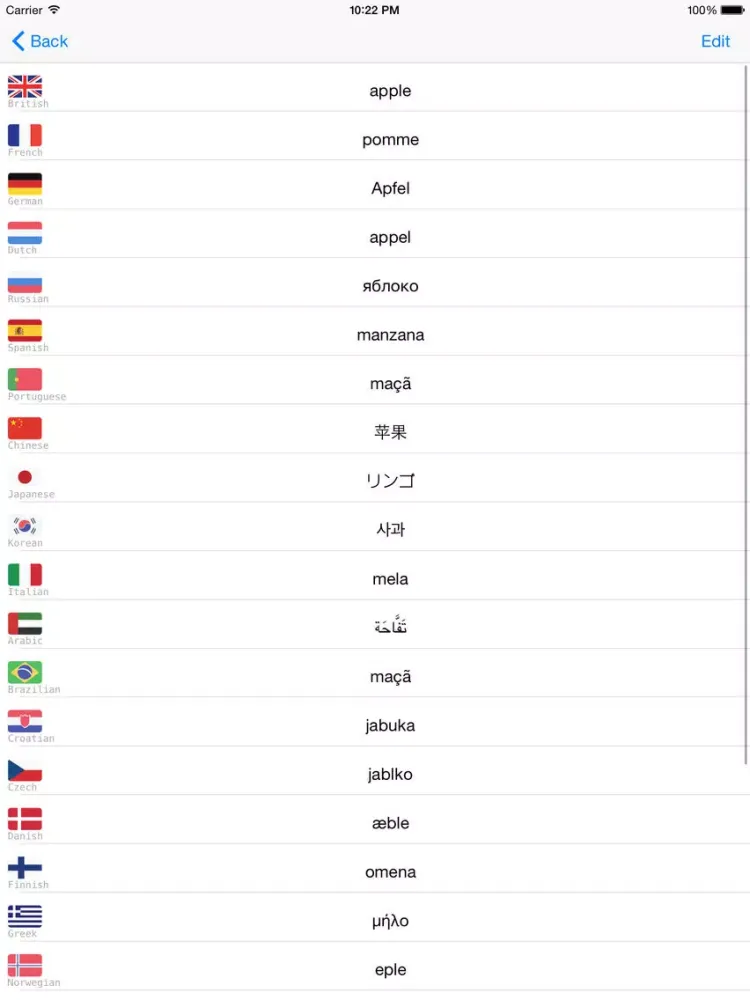 Capturas de pantalla de Learning English (British) Basic 400 Words iPad 