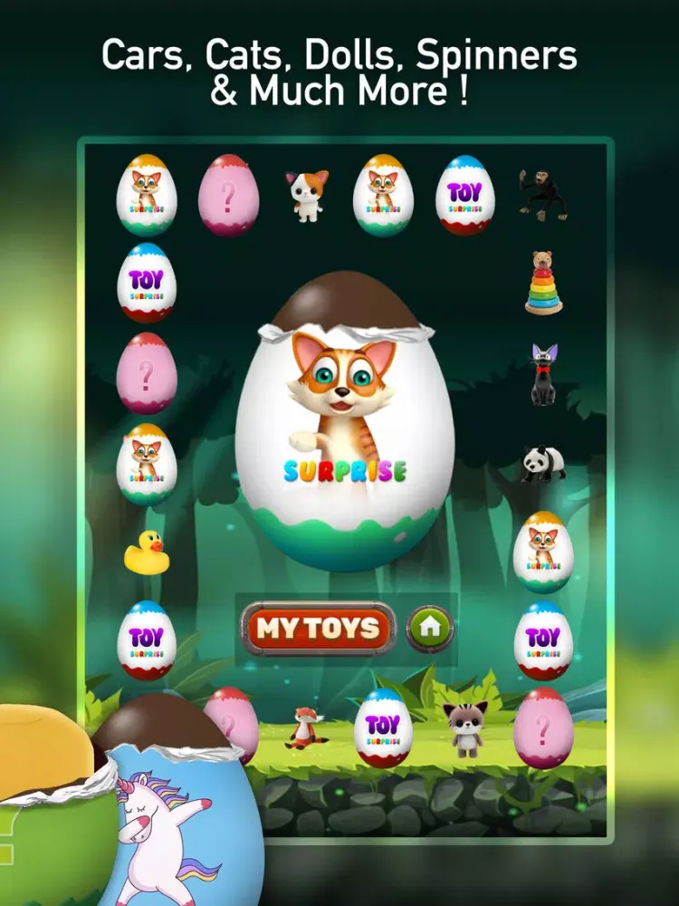 Capturas de tela do Toys Surprise Eggs iPad 
