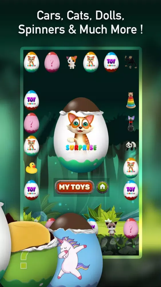 Capturas de tela do Toys Surprise Eggs