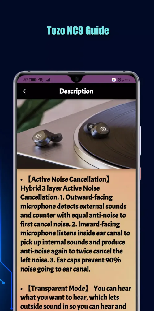 Tozo NC9 Guide應用截圖