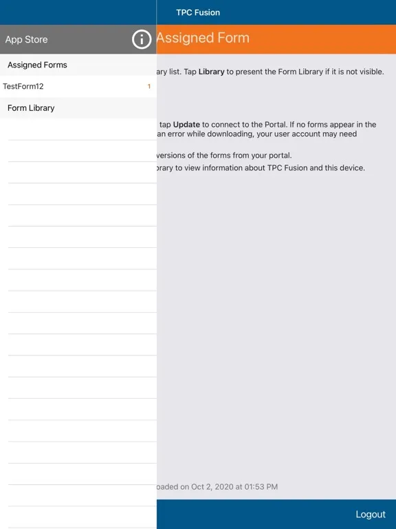 Tangkapan layar TPC Fusion iPad 