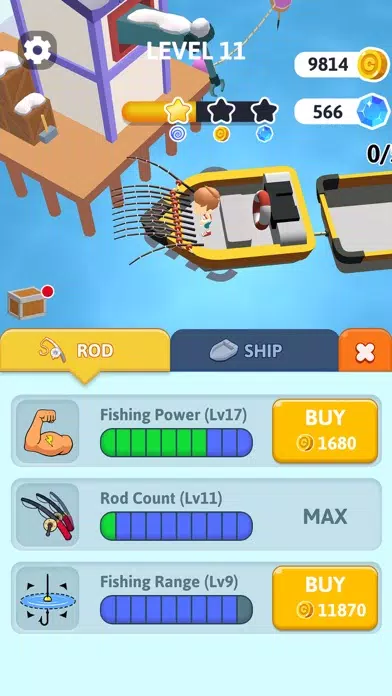 Capturas de tela do Fish Casting
