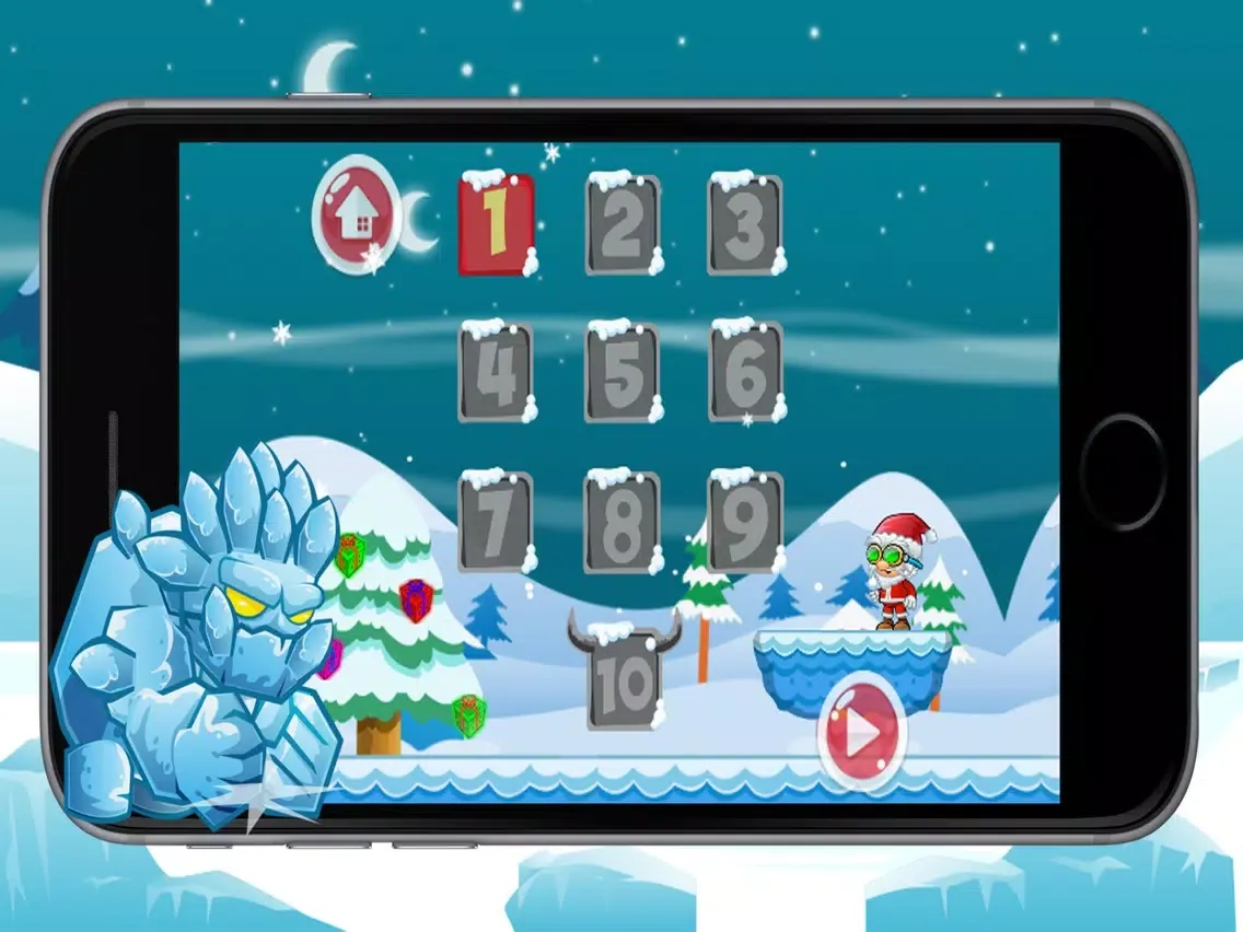 Tangkapan layar Super Santa Run Adventure In Iceland iPad 