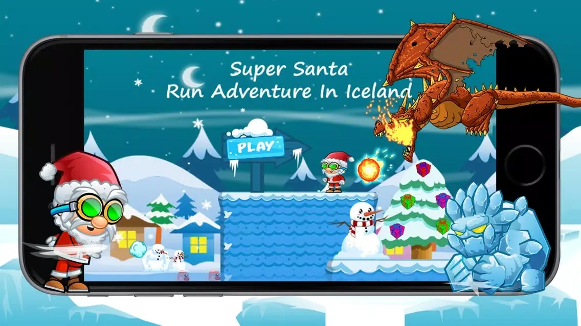 Tangkapan layar Super Santa Run Adventure In Iceland
