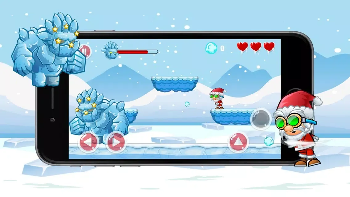 Tangkapan layar Super Santa Run Adventure In Iceland