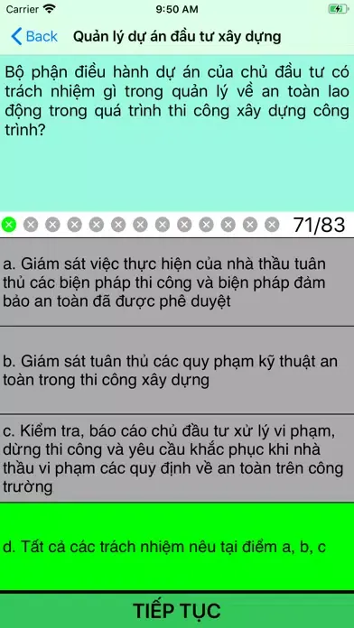 Zrzuty ekranu Phần mềm sát hạch tư vấn XD