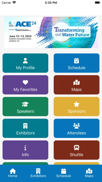 Ảnh chụp màn hình của AWWA Events