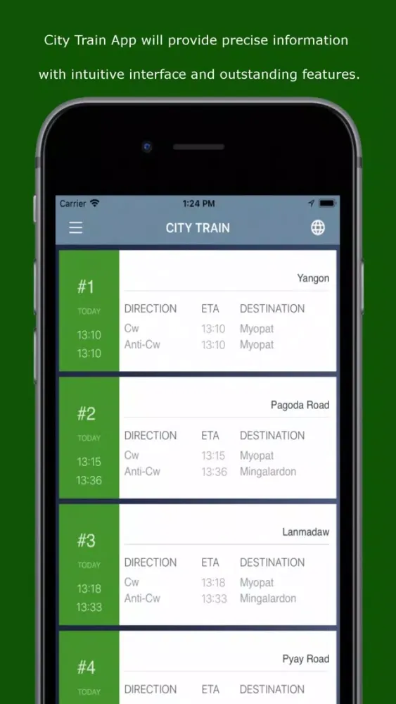 Captures d'écran de City Train (Yangon)