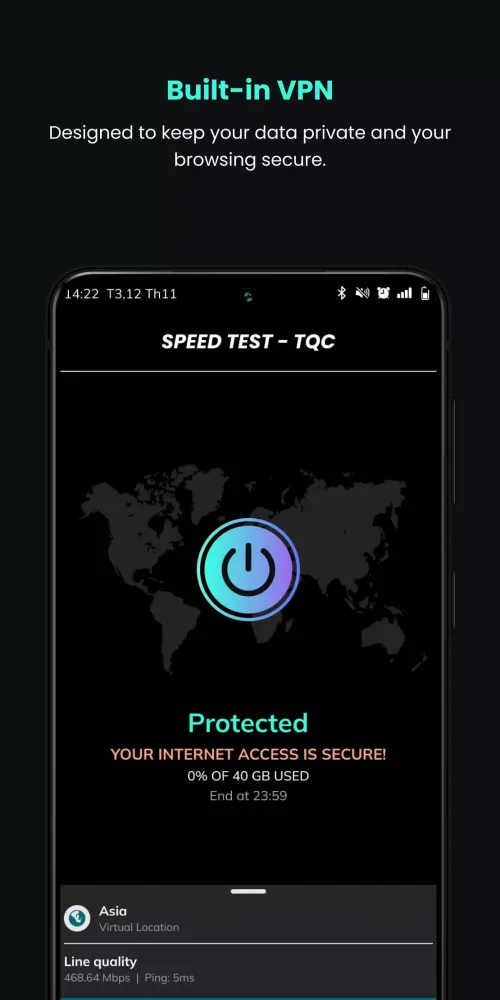 Screenshot di Speedtest - TQC