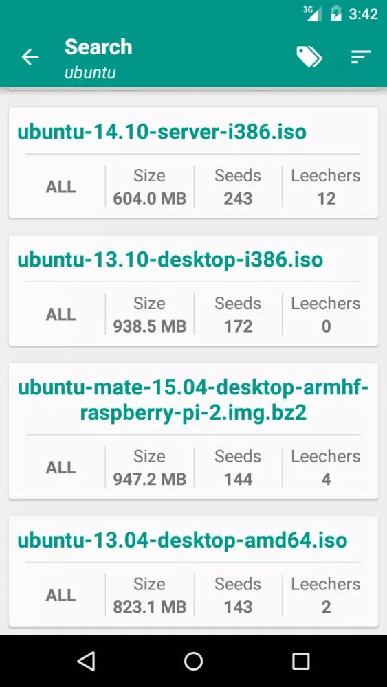 Torrent Search Engine Screenshots