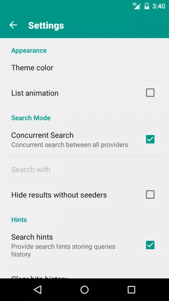 Torrent Search Engine Screenshots
