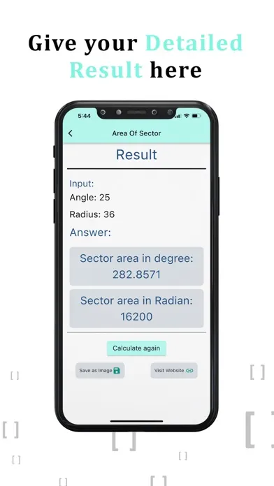 Area of a Sector Calculator Ekran Görüntüleri