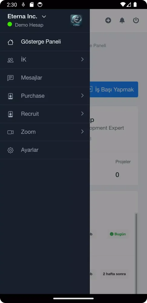 ภาพหน้าจอของ Eterna Internal