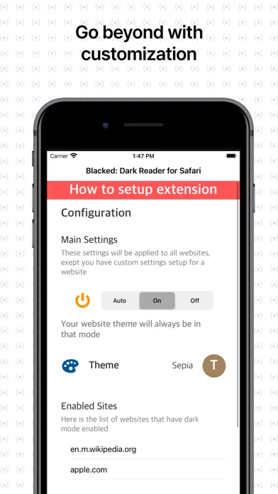 تصاویر Blacked dark reader for safari