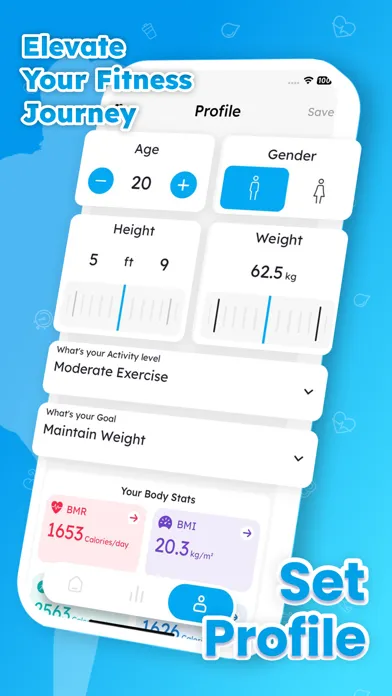 Calorie Counter - BMR Tracker स्क्रीनशॉट