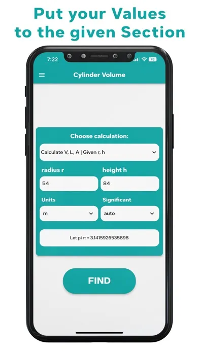 Volume Calculator Cylindrical স্ক্রিনশট