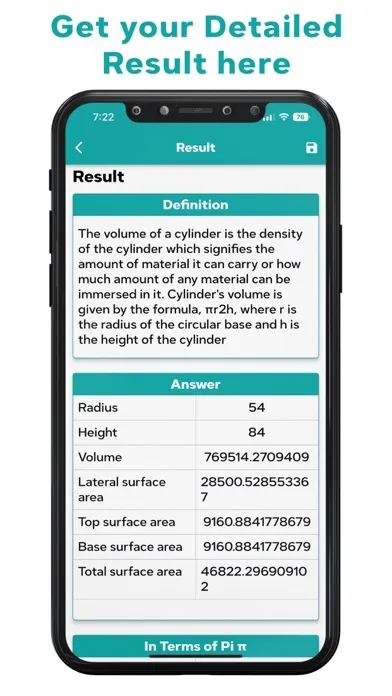 Volume Calculator Cylindrical স্ক্রিনশট