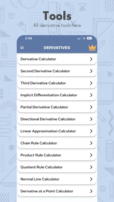 Derivative Calculator App Screenshots