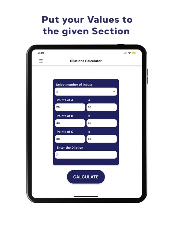 Dilations Calculator iPad  স্ক্রিনশট