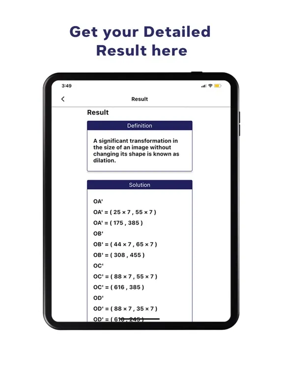 Dilations Calculator iPad  স্ক্রিনশট