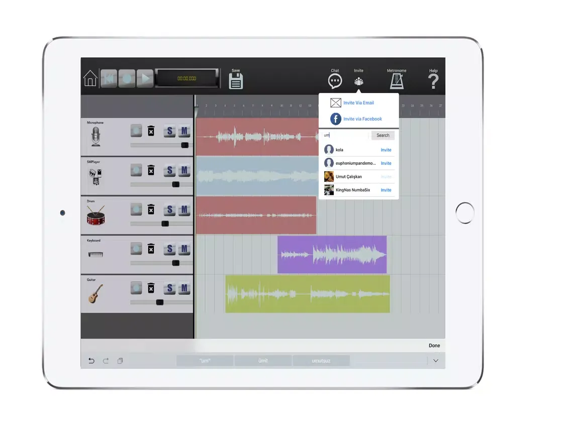 Capturas de pantalla de Multitrack Recording Studio iPad 