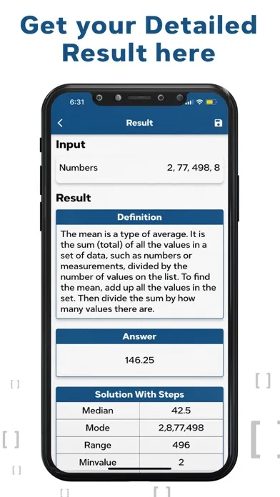 Zrzuty ekranu Mean Calculator Average Number
