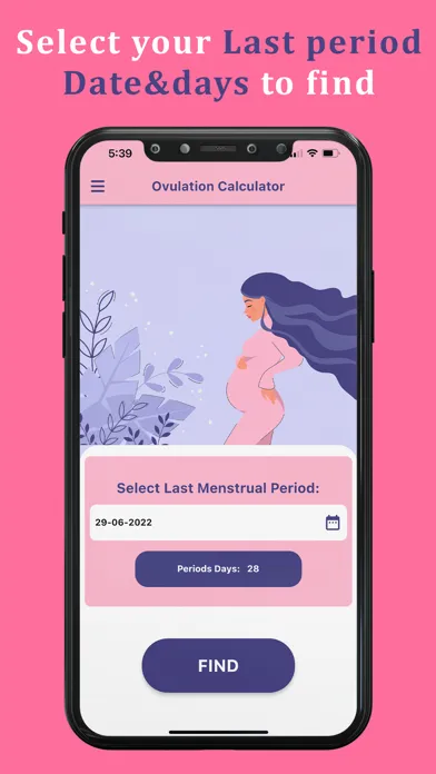 Ovulation + Period Tracker App スクリーンショット