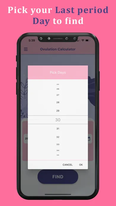 Ovulation + Period Tracker App スクリーンショット