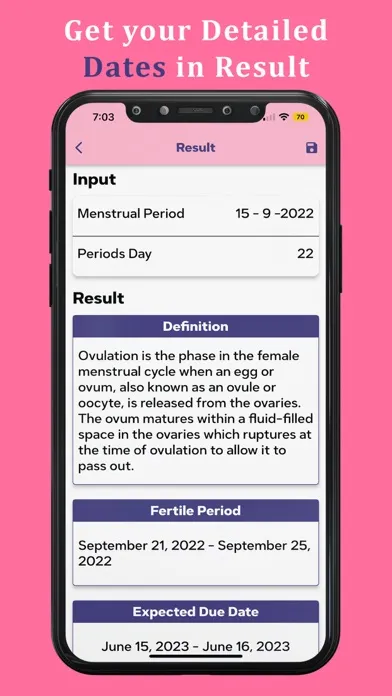 Ovulation + Period Tracker App スクリーンショット