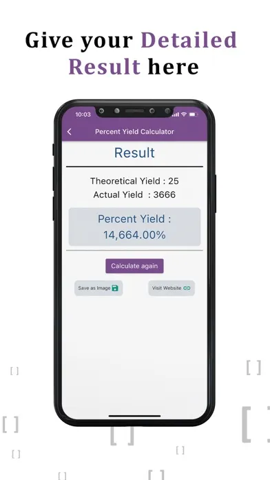 Percent Yield Calculator Screenshots