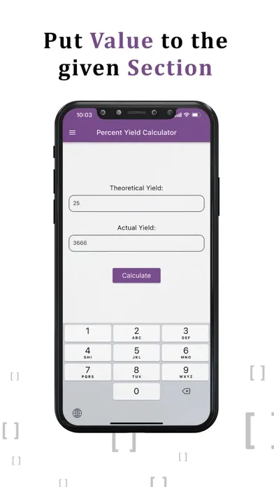 Percent Yield Calculator Screenshots