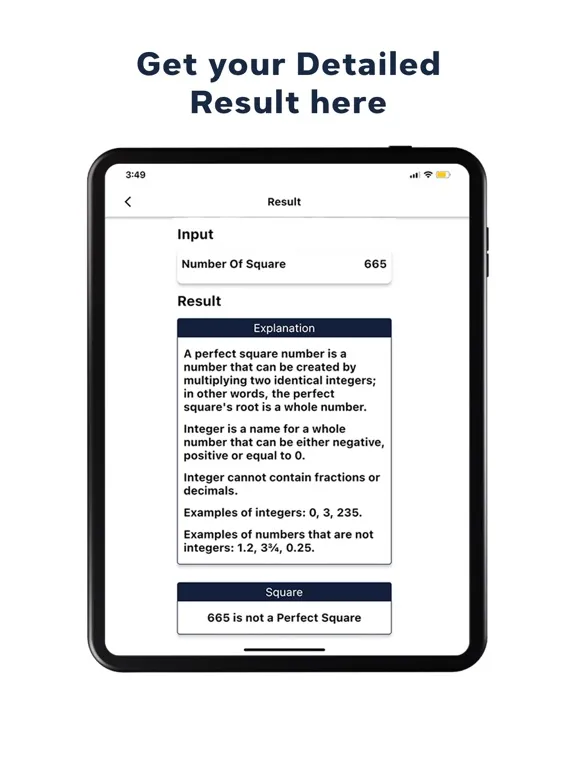 Perfect Square Calculator iPad  سکرین شاٹس