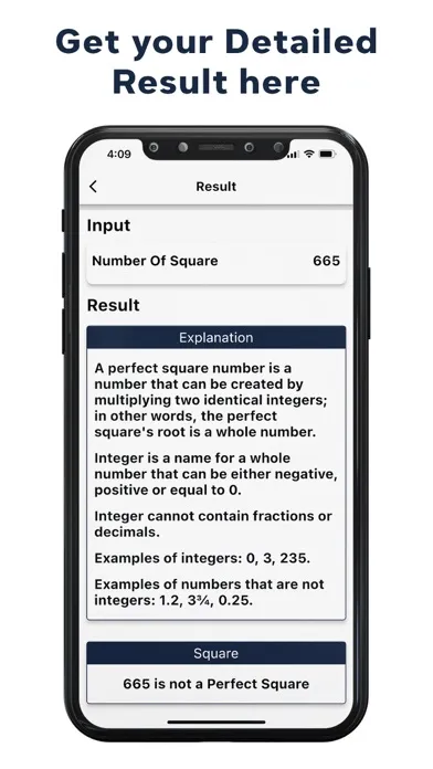 Perfect Square Calculator سکرین شاٹس