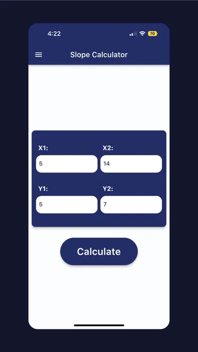 Capturas de tela do Slope Calculator with Steps