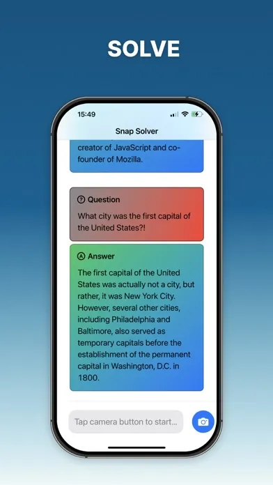 Capturas de pantalla de Math Help: Snap Solver AI