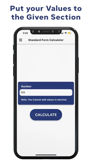 Captures d'écran de Standard Notation Form Calc