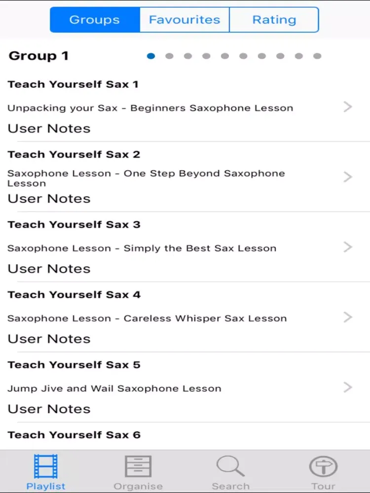 Screenshot di Teach Yourself Sax iPad 