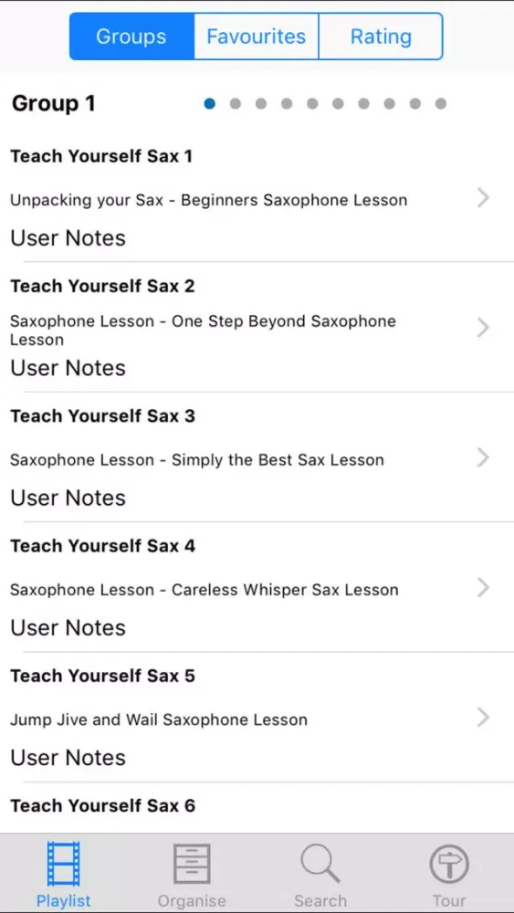 Screenshot di Teach Yourself Sax