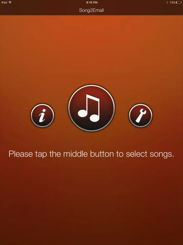 ภาพหน้าจอของ Song2Email iPad 