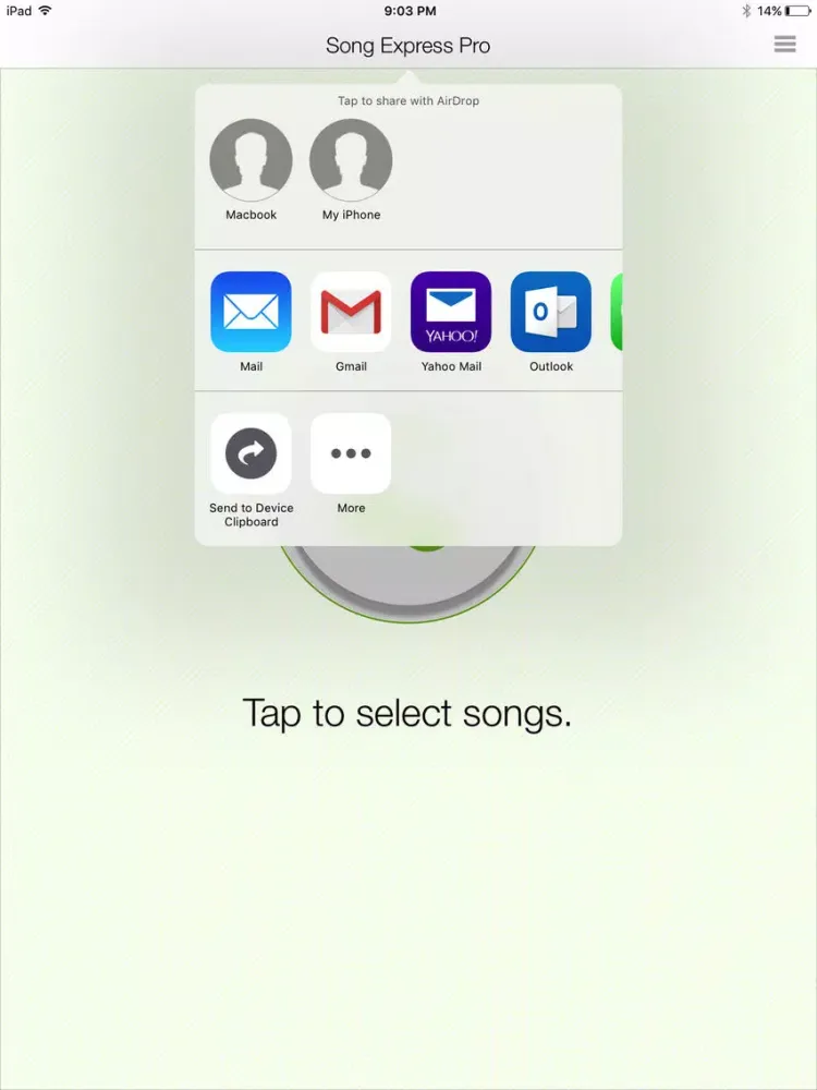 Song Express Pro iPad  سکرین شاٹس