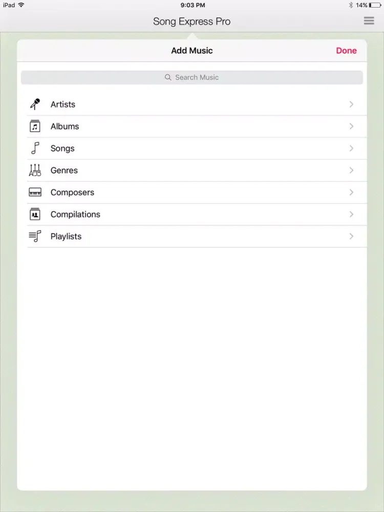 Song Express Pro iPad  سکرین شاٹس